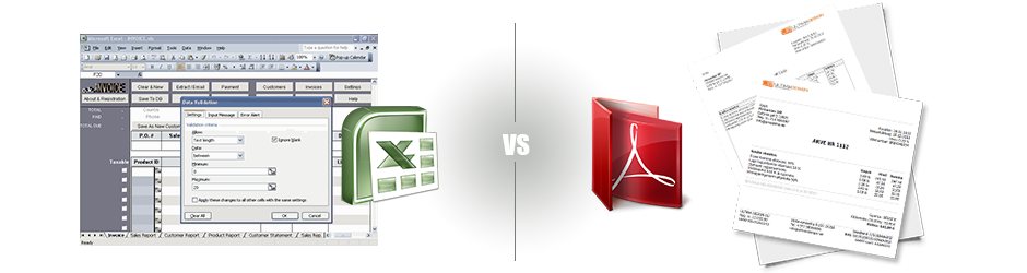 Excel vs pdf